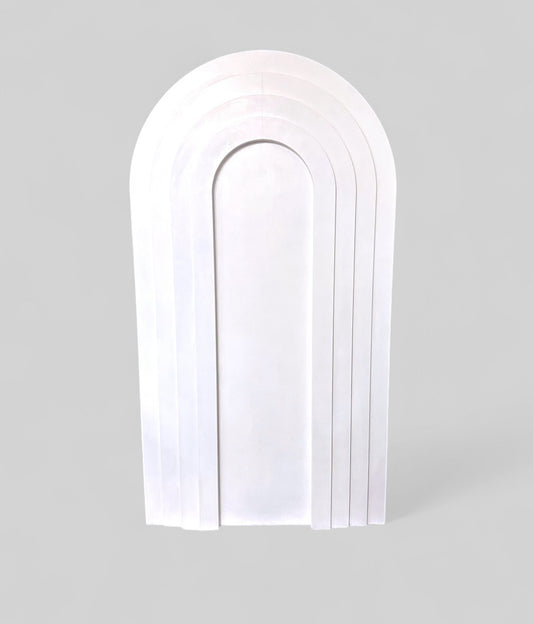 Layered Arch Backdrop RENTAL - White