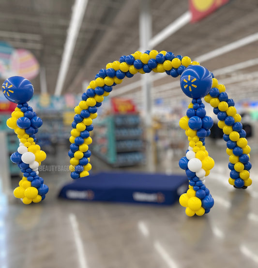 Large Balloon Arch + 2 Balloon Columns Combo plus Stand RENTAL