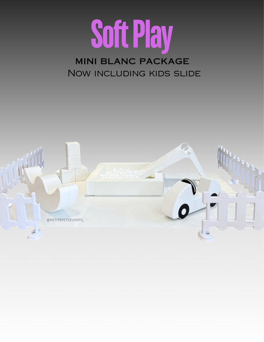 Small Kids Soft Play Ball Pit Mini Blanc Package Rental (ages 1-4)