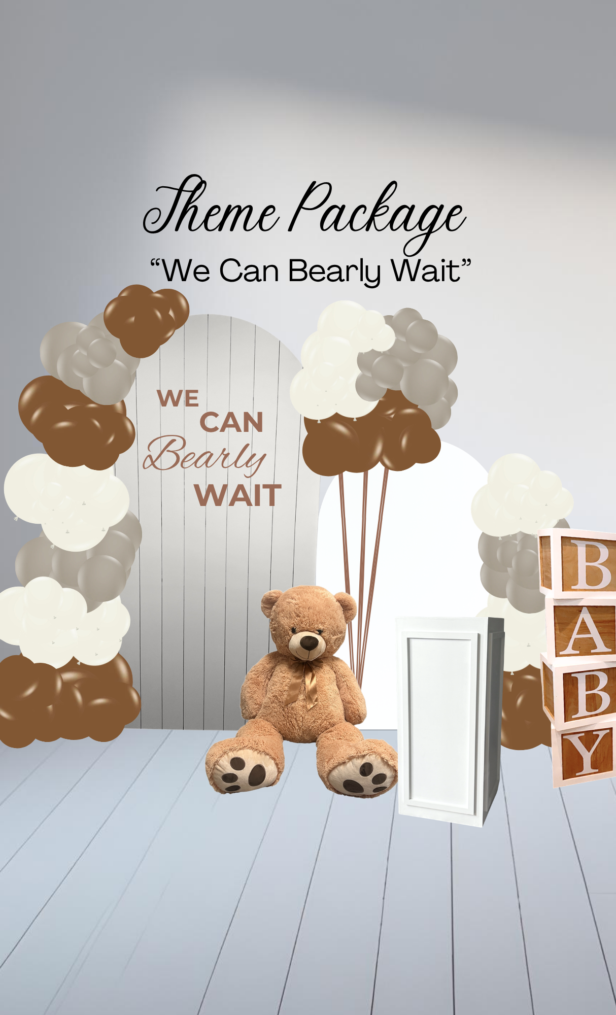 "We Can Bearly Wait" Theme RENTAL Package
